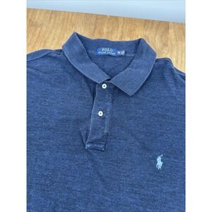 Polo Ralph Lauren Short Sleeve Pique Polo Shirt Mens 3XLT Heathered Navy Blue